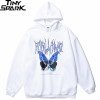 Men Hip Hop Hoodie Sweatshirt Butterfly Streetwear Harajuku Hoodie