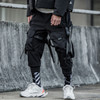 Ribbons Multi Pockets Cargo Pants Men Harajuku Casual Track Trouser
