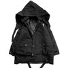 Detachable Letter Printed Mens Hooded Parkas Hip Hop Thick Padded