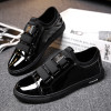 Glossy Leather informal Shoes Banquet Light Erkek Ayakkabi Men Leisure Shoes Resistant Male Hook&Loop Casual Sports Footwear|Men's Casual Shoes|