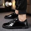 Glossy Leather informal Shoes Banquet Light Erkek Ayakkabi Men Leisure Shoes Resistant Male Hook&Loop Casual Sports Footwear|Men's Casual Shoes|