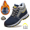 Winter Safety Work Boots Steel Toe Working Men Boots Warm Add Velvet Cold Protective Non Slip Anti Smashing Puncture Proof Shoes|Work & Safety Boots|