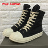 Black& Street 2019 Hip Hop Street Casual Rock Genuine Leather Wax Canvas Boots Cool Classic Lace Up Wax Canvas Flat Shoes|Basic Boots|