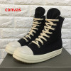 Black& Street 2019 Hip Hop Street Casual Rock Genuine Leather Wax Canvas Boots Cool Classic Lace Up Wax Canvas Flat Shoes|Basic Boots|