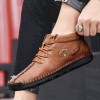 2020 New Fashion Men Boots High Quality Split Leather Man Ankle Non slip Snow Boots Shoes Warm Fur Plush Men's Winter Shoes Plus|Basic Boots|