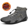 Brand Winter Men Snow Boots High Quality Cow Suede Men's Boots Plush Warm Motorcycle Boots Non slip Men Ankle Boots Work Shoes|Snow Boots|