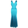 Women's V Neck Beading Sequin Splicing Evening Dresses Long Formal