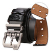 BISON DENIM Men Belt For Men Cowskin Genuine Leather Personality Men belt Buckle Quality Male Brown Strap Vintage Jeans N71223| |