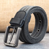 2020 Fashion Men's Belt High Quality Genuine Leather Belt Men Classic Luxury Brand Designer Pin Buckle Canvas Tactical Belt Man|Men's Belts|