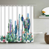 Tropical Cactus Shower Curtain Polyester Fabric Bath Curtain For The Bathroom Decoration Multi Size Printed Bathroom Accessories|Shower Curtains|
