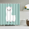 Alpaca Pattern Bath curtain Waterproof Shower Curtains Polyester Cartoon Bath Screen Printed Curtain for Bathroom Home Decor|Shower Curtains|