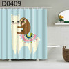 Alpaca Pattern Bath curtain Waterproof Shower Curtains Polyester Cartoon Bath Screen Printed Curtain for Bathroom Home Decor|Shower Curtains|