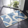 White Classic Geometric Pattern Bathroom Mat