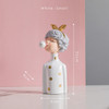 Nordic Ins Bubble Bow Knot Girl Sculpture Figurines