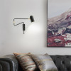 Industrial Adjustable Long Arm Retractable Wall Lamp