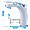 Basin Faucet White Single Holder