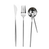 Dinnerware Set Black Gold Cutlery Set