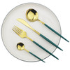 Dinnerware Set Black Gold Cutlery Set