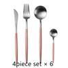 Steak Knife Fork Coffee Spoon Teaspoon Gold Cutlery
