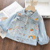 Menoea Girls Denim Outerwear 2020 New Autumn Style Kids Clothes Cartoon Coat Embroidery Children Horse Printed Clothing Jacket|Jackets & Coats|