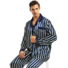 Mens Silk Satin Pajamas Set Pyjamas Set PJS Sleepwear Loungewear S ~ 4XL Striped|mens silk satin pajamas|pajama setsmens silk pajama sets