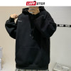LAPPSTER Men Embroidery Fleece Hooded Hoodies 2020 Mens Oversized Korean Harajuku Sweatshirts 7 Colors Black Oversized Hoodie|Hoodies & Sweatshirts|