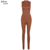 Sisterlinda Sleeveless Skinny Summer Rompers Womens Jumpsuit O Neck Invisible Zipper Sexy Playsuits Ladies Sport Casual Overalls| |