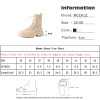 MCCKLE Women Army Combat Ankle Boots Woman Lace up Shoes Gothic Sock Platform Leather Chunky Heels Boots Fashion Botas Mujer New|Ankle Boots|