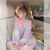 Rainbow Knitted Cardigan Women Autumn winter Sweet Kawaii Sweater Coat Female long Korean Button Down Cardigan Fall 2020 Women|Jackets|