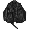 Fitaylor Autumn Women Faux Soft Leather Loose Jacket Coat Turndown Collar Zipper Pu Motorcycle Overcoat Female Rivet Punk Jacket|Leather Jackets|