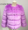 ZADORIN S 3XL Mink Coats Women 2020 Winter Top Fashion Pink FAUX Fur Coat Elegant Thick Warm Outerwear Fake Fur Woman Jacket|pink faux fur coat|faux fur coatfake fur jacket