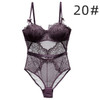 Sexy Lingerie For Women Bodysuit Lace Push Up Underwire Floral Pattern Hollow Out Back Bra and Panties Set Gift For Girlfriend|Bodysuits|