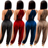 Cutubly Hollow Out Club Jumpsuits For Women Fashion Autumn Solid Sexy Jumpsuit Halter Party Rompers And Jumpsuits For Women| |