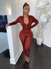 2019 New Sexy Stand Neck Skinny Rompers Zippers Long Sleeve Print Womens Jumpsuit Streetwear Plus Size Ladies JOverals|Jumpsuits|