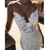 2020 Berta mermaid Wedding Dresses 3D Floral Applique Lace backless Sweep tulle Train Plus Size boho beach Bridal Gowns Robe De|Wedding Dresses|