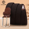 Men Women Casual Knitted Belt Woven Canvas Elastic Expandable Braided Stretch Belts Plain Webbing strap|braided belt for men|belt for menfashion belts for men