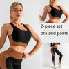 3 Piece Women Yoga Sets Fitness Sport Wear Leggings High Support Bra Crop Top Workout Clothes Gym Seamless Yoga Suits| |