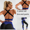 3 Piece Women Yoga Sets Fitness Sport Wear Leggings High Support Bra Crop Top Workout Clothes Gym Seamless Yoga Suits| |