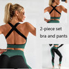 3 Piece Women Yoga Sets Fitness Sport Wear Leggings High Support Bra Crop Top Workout Clothes Gym Seamless Yoga Suits| |