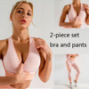 3 Piece Women Yoga Sets Fitness Sport Wear Leggings High Support Bra Crop Top Workout Clothes Gym Seamless Yoga Suits| |