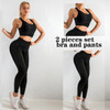3 Piece Women Yoga Sets Fitness Sport Wear Leggings High Support Bra Crop Top Workout Clothes Gym Seamless Yoga Suits| |