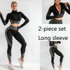 3 Piece Women Yoga Sets Fitness Sport Wear Leggings High Support Bra Crop Top Workout Clothes Gym Seamless Yoga Suits| |