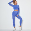 Seamless women Yoga Set 4pcs fitness clothing Sport Suit Workout Clothes Gym Crop Top+ High Waist Leggings Fitness SportsWear|Yoga Sets|