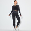 Seamless women Yoga Set 4pcs fitness clothing Sport Suit Workout Clothes Gym Crop Top+ High Waist Leggings Fitness SportsWear|Yoga Sets|