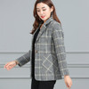 PEONFLY Vintage Office Lady Notched Collar Plaid Women Blazer Single Button Autumn Jacket 2020 Casual Pockets Female Suits Coat|Blazers|