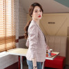 Small suit coat Women's Small suit women's thin pink suit small western style Plaid casual|Blazers|