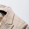 Small suit coat Women's Small suit women's thin pink suit small western style Plaid casual|Blazers|