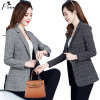 PEONFLY Spring Jacket Women Coats Retro Plaid Outwear Casual Turn Down Collar Office Wear Work Single Breasted Jackets Blazer|Blazers|