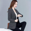 PEONFLY Spring Jacket Women Coats Retro Plaid Outwear Casual Turn Down Collar Office Wear Work Single Breasted Jackets Blazer|Blazers|