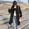 Spring Autumn Girls Trench Coat Dress Korean Style Slim Fit Long Jacket with Belt Lady Khaki Black Plus Size 3xl Fashion Outwear|Trench|